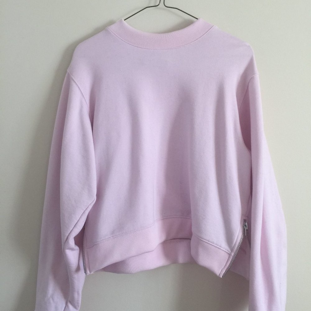 Acne Studios Bird U Fleece Sweatshirt in Soft Pink